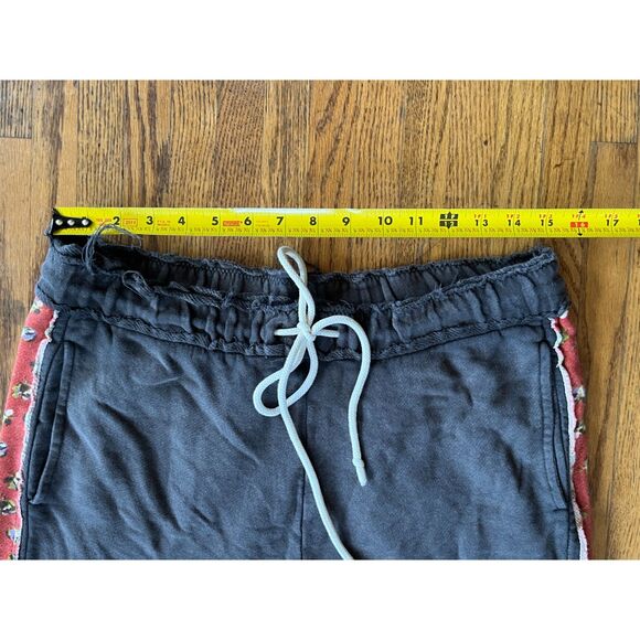 Free People Intimately Gray Stripe Pattern Boho Crop Sweatpants Women's Size XS - Picture 6 of 9